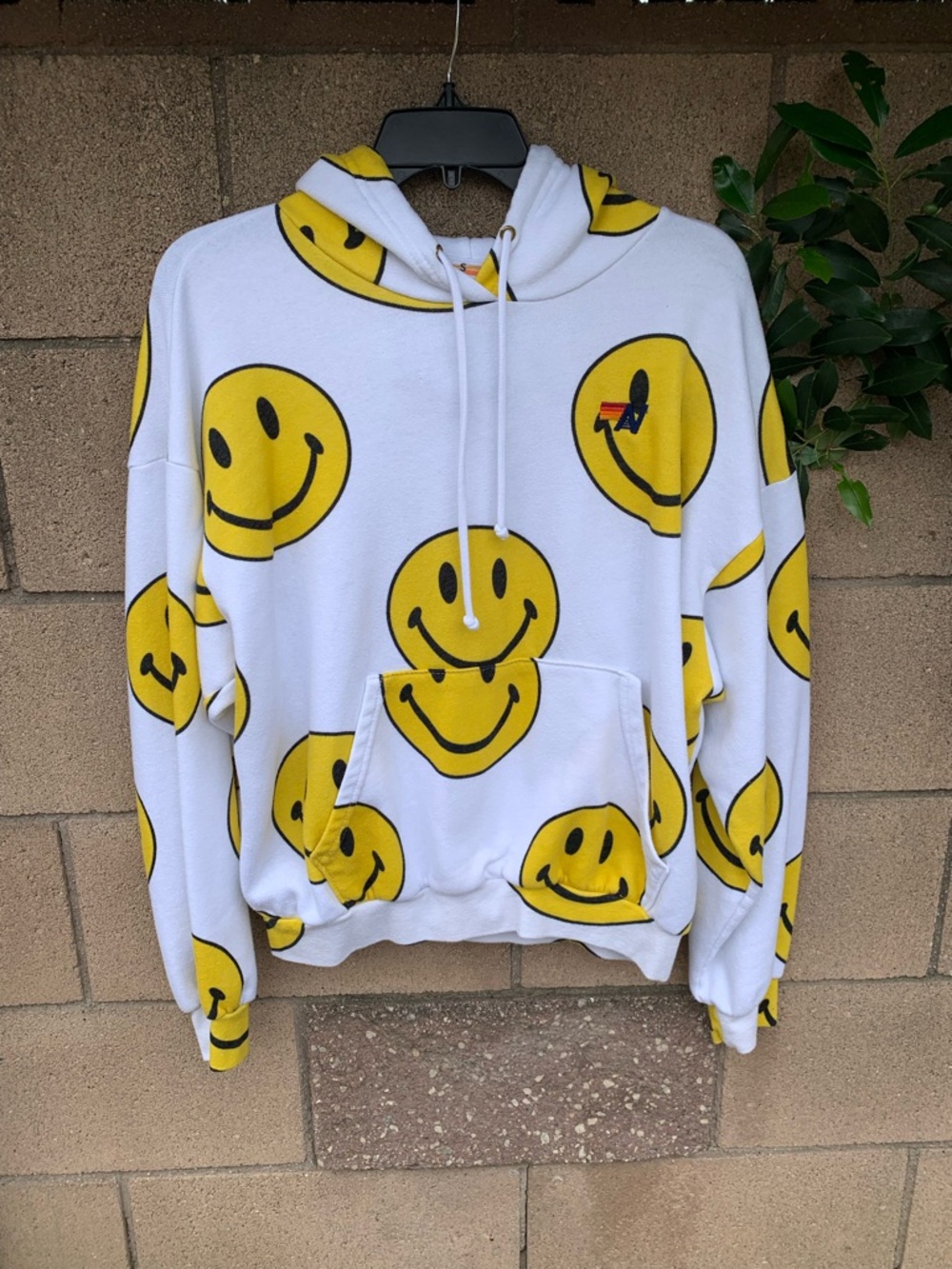 Aviator Nation Smiley Repeat White Hoodie